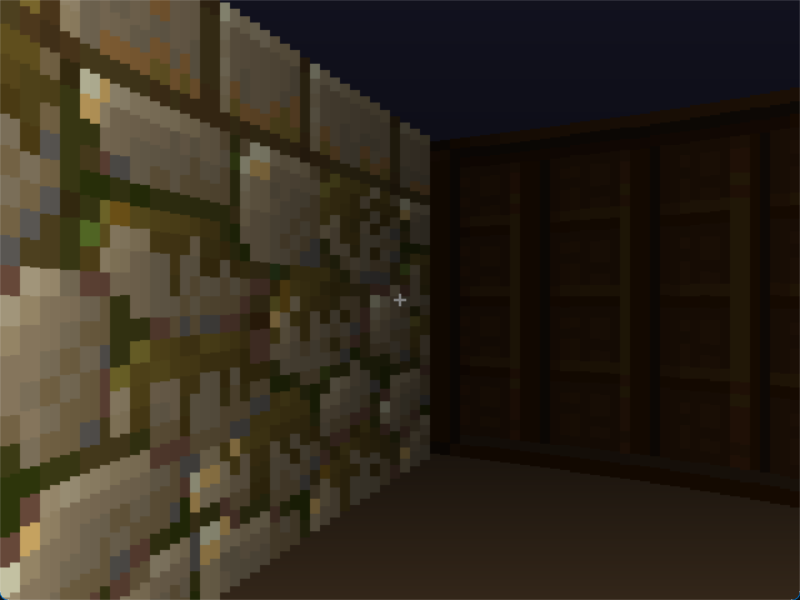 Image of a 3D environment rendered with raycasting